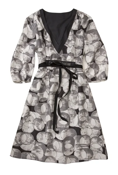 Gray pattern dress — Stock Photo, Image