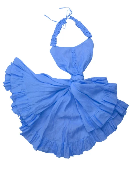 Modré letní šaty — Stock fotografie