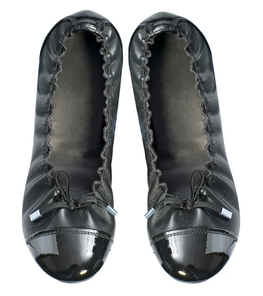 Zwarte ballet schoenen — Stockfoto