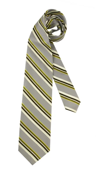 Pasiasty krawat na białym tle — Zdjęcie stockowe