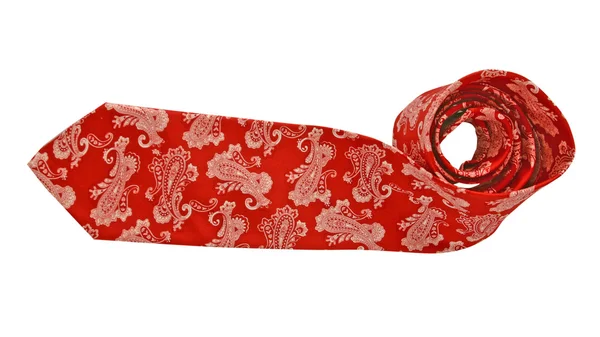 Röd halsduk på vit bakgrund — Stockfoto