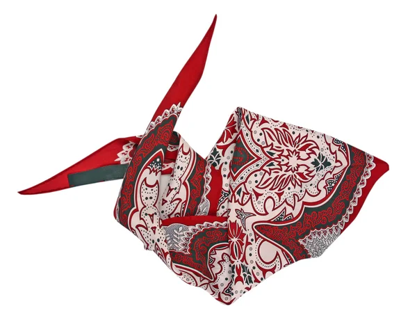 Red ornament scarf — Stock Photo, Image
