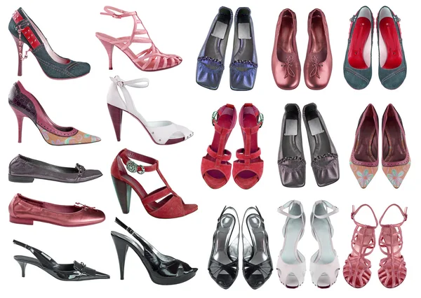 Gyűjtemény női cipő — Stock Fotó