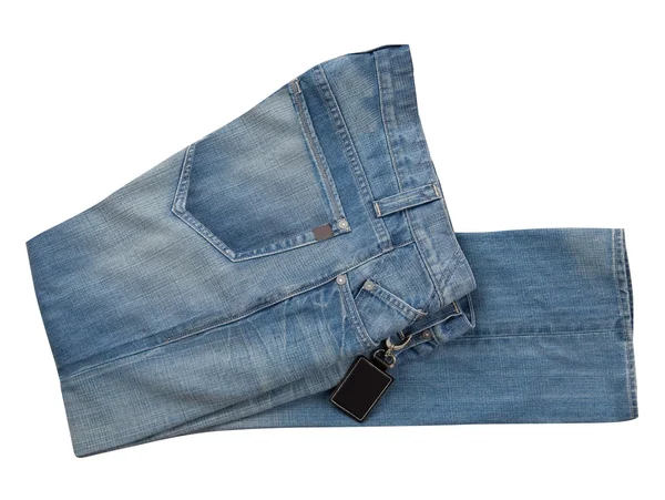 Blå jeans Isolerad på vitt — Stockfoto