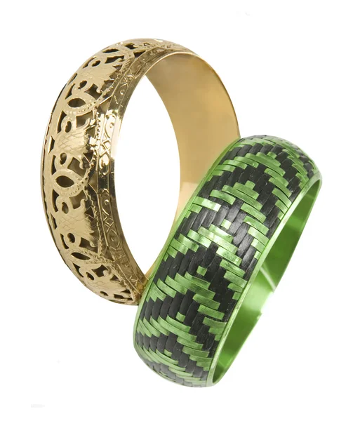 Gold green bracelet — Stock Photo, Image