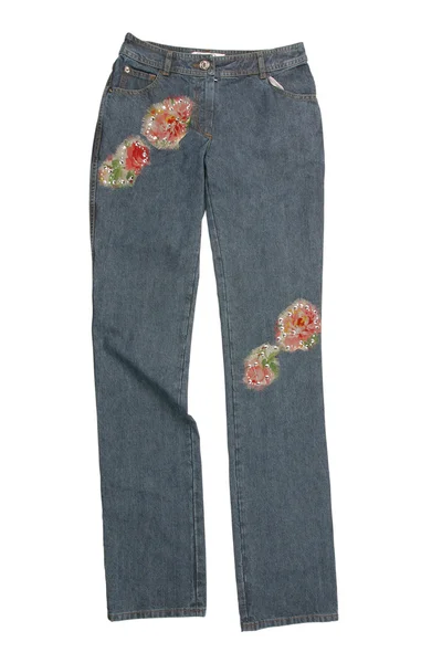 Flores azuis jeans — Fotografia de Stock