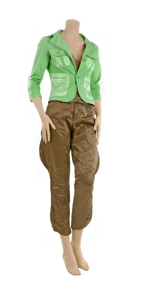 Dummy in collection of fashion clothes — Stock Photo, Image