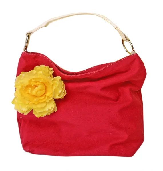 stock image Red bag and yellow flower