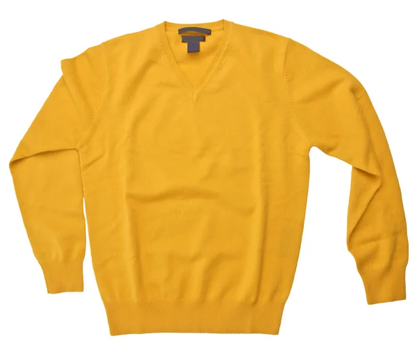 Žlutý svetr tričko halenka — Stock fotografie