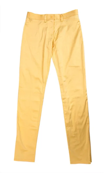 Calça de calças de calça amarela — Fotografia de Stock