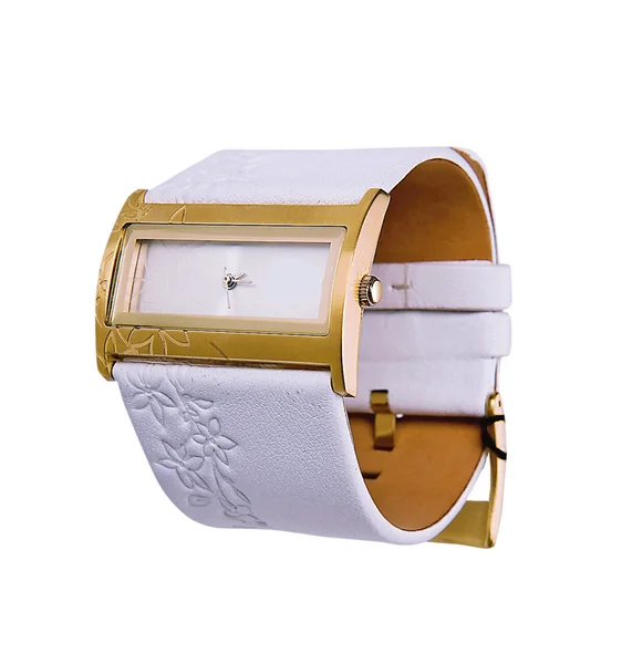 Biały zegarek — Zdjęcie stockowe