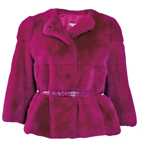 Pink fur coat — Stock Photo, Image