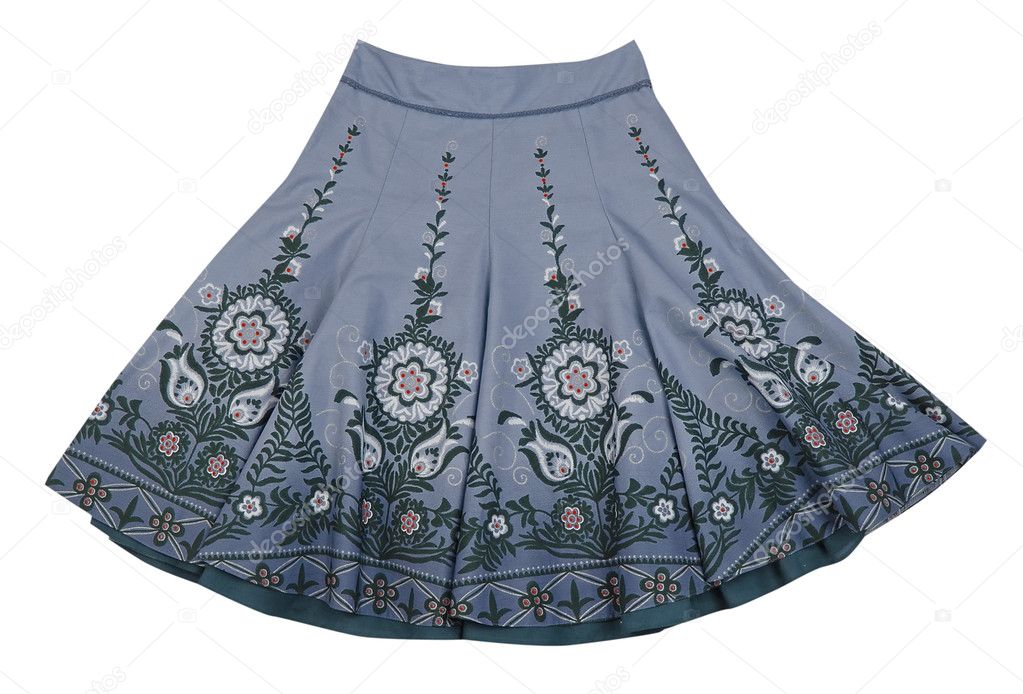 Stylish skirt isolated on white background