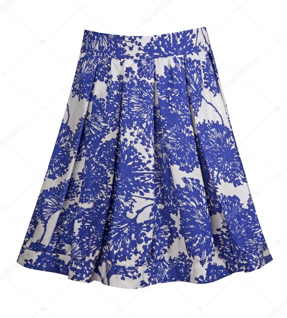 Blue flowers skirt