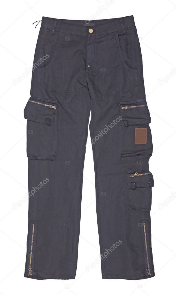 Blue pants isolated with clipping paths