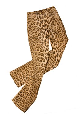 Turuncu leopar pantolon