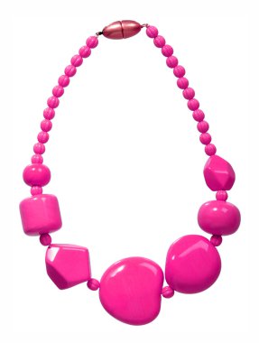 Pink beads clipart