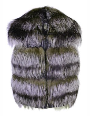 Gray fur waistcoat