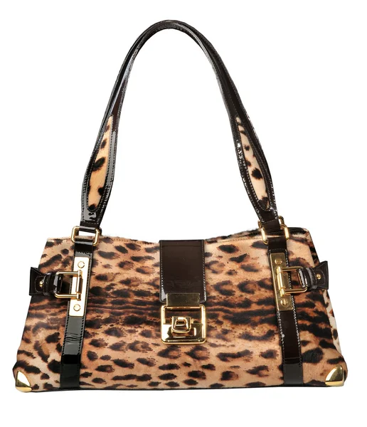 Kvinna väska leopard — Stockfoto