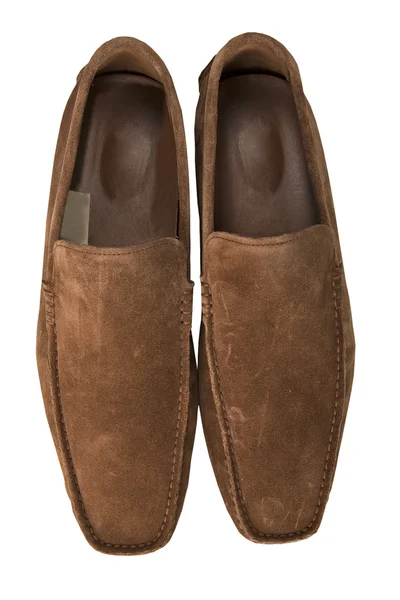 Brązowe skórzane buty — Zdjęcie stockowe