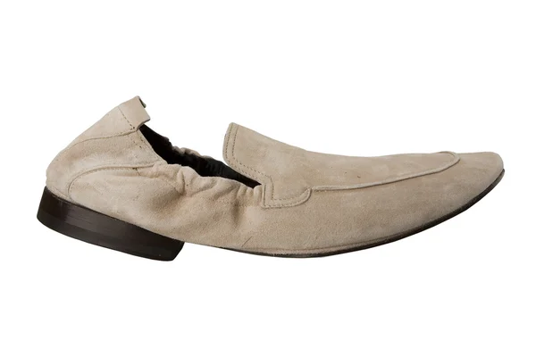 白で分離された男性の革の靴 — ストック写真