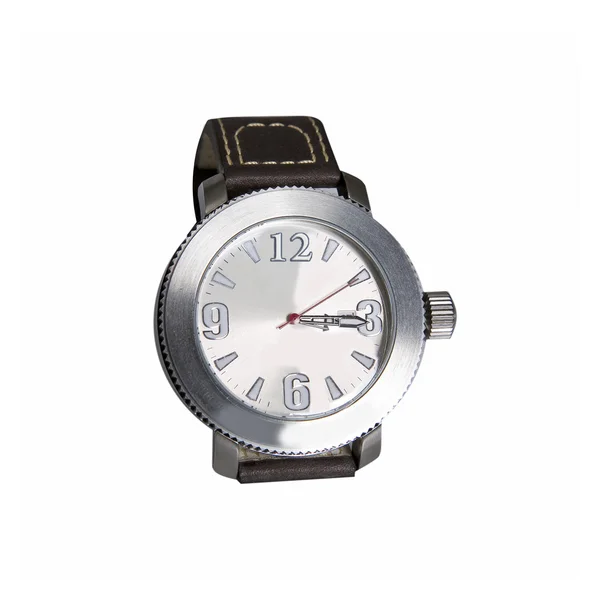 Men silver watch — Stock Photo, Image