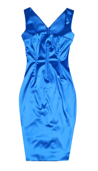 Niebieski jedwabną sukienkę — Zdjęcie stockowe
