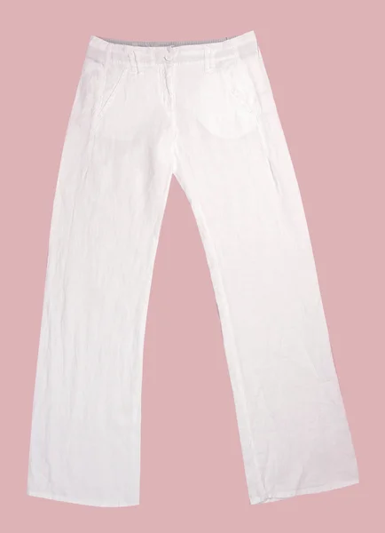 Bílé kalhoty kalhoty — Stock fotografie