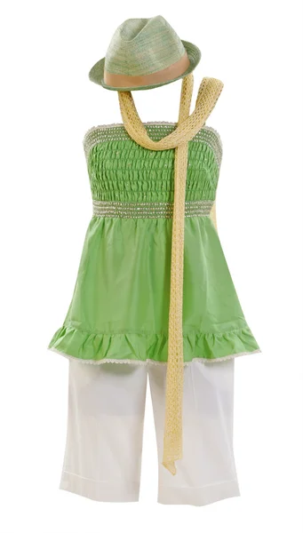 Green dress hat belt — Stock Photo, Image