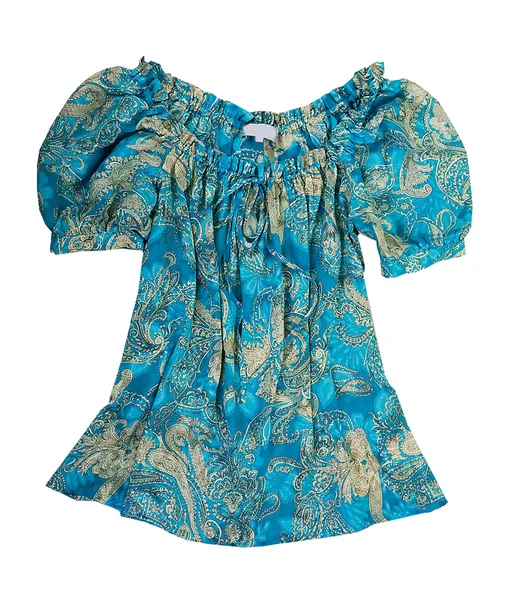 Blue flowers blouse — Stock Photo, Image