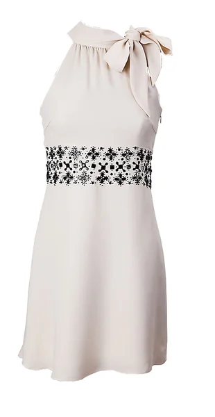 Bílé šatyvit klänning — Stock fotografie