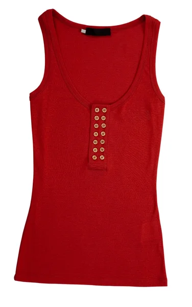 Czerwona, jedwabna bluzeczke — Zdjęcie stockowe