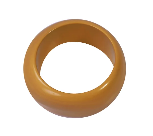 Amarelo rodada pulseira de plástico — Fotografia de Stock