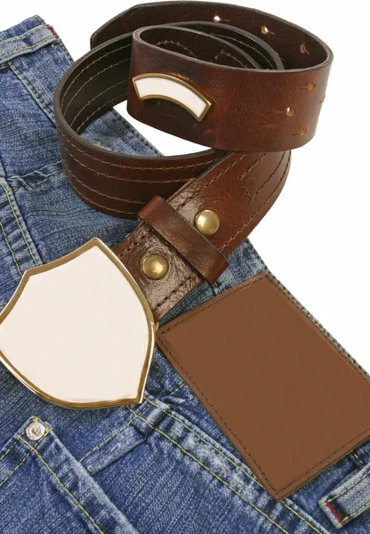 Cinturón y jeans —  Fotos de Stock