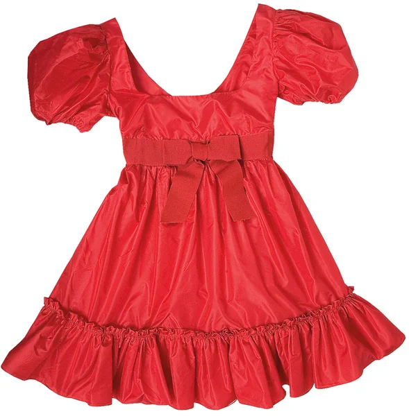 Röd klänning isolerad på vit — Stockfoto