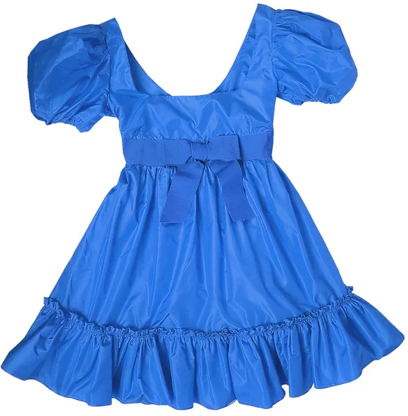 Vestido de niña azul — Foto de Stock