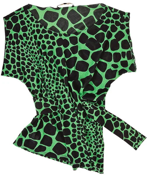 Vlekkerig Luipaard vrouw mode blouse — Stockfoto