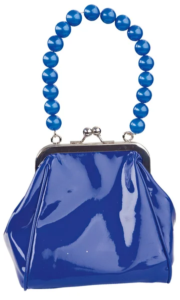 Blauw vrouw mode portemonnee de schoonheidsspecialiste — Stockfoto
