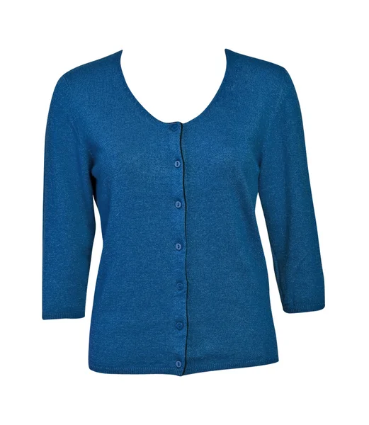 Abrigo de moda mujer azul — Foto de Stock