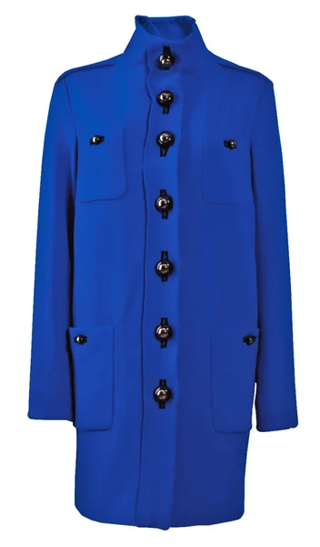 Blue woman fashion coat — Stock Photo, Image