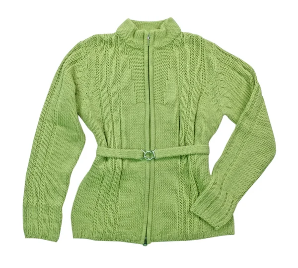 Zielony sweter kurtka — Zdjęcie stockowe