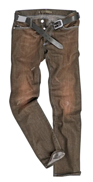 Hnědé džíny — Stock fotografie