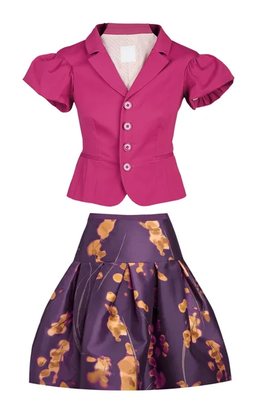 Sukně a růžová bunda — Stock fotografie