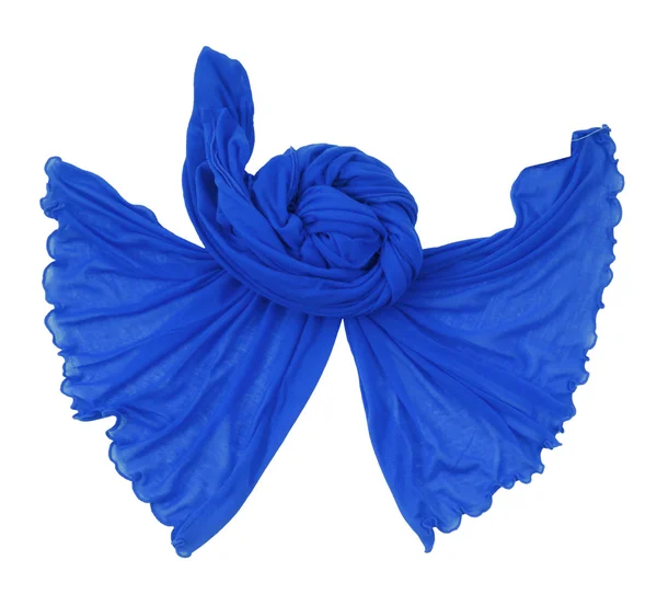 Blue silk scarf — Stock Photo, Image