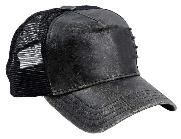 Black peaked cap — Stock Photo, Image
