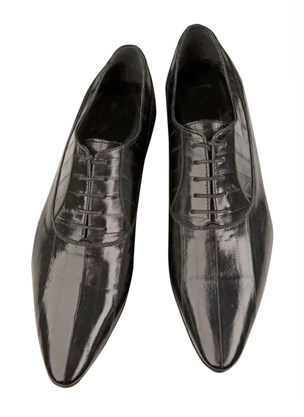 Черные мужские туфли — стоковое фото