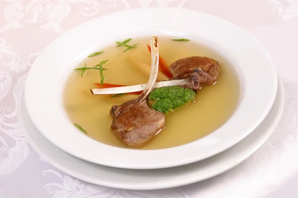 Lamb bone soup — Stock Photo, Image