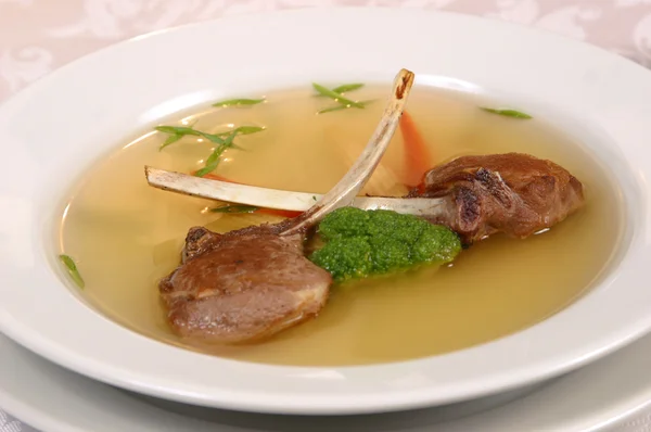 stock image Lamb bone soup