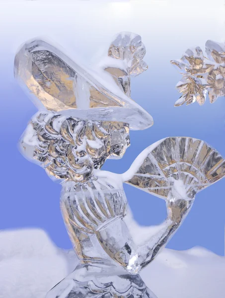 Concurso de esculturas de hielo, obras de los mejores escultores de los Urales — Foto de Stock