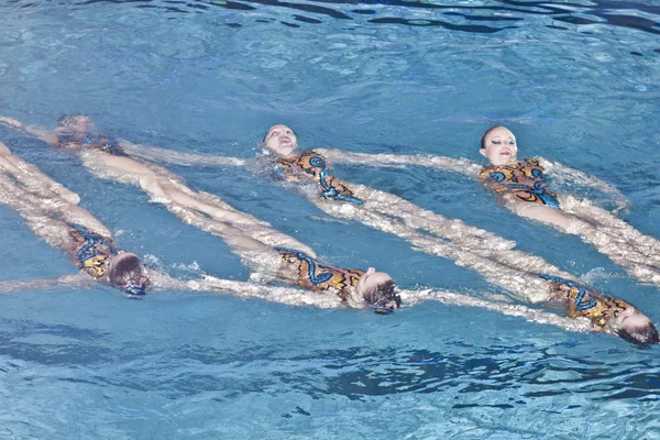 Synkroniseret svømning - Stock-foto